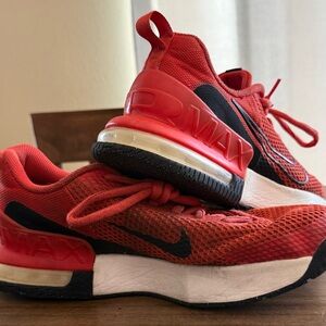 Nike Air Max Red & Black Mesh Sneakers